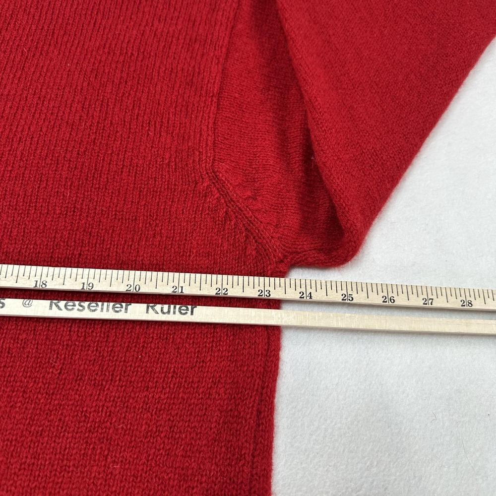 Vintage Pendleton Sweater Mens Large Red Shetland Wool Crewneck Knit Pullover - Picture 11 of 13